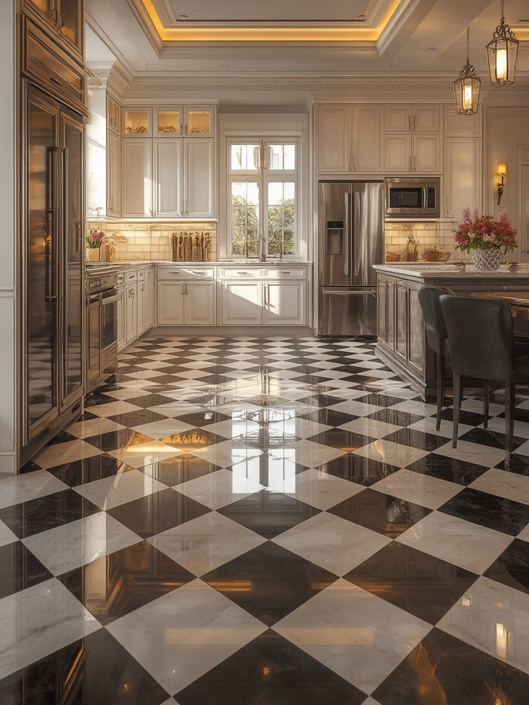 Checkerboard floor tile - Illustration 3