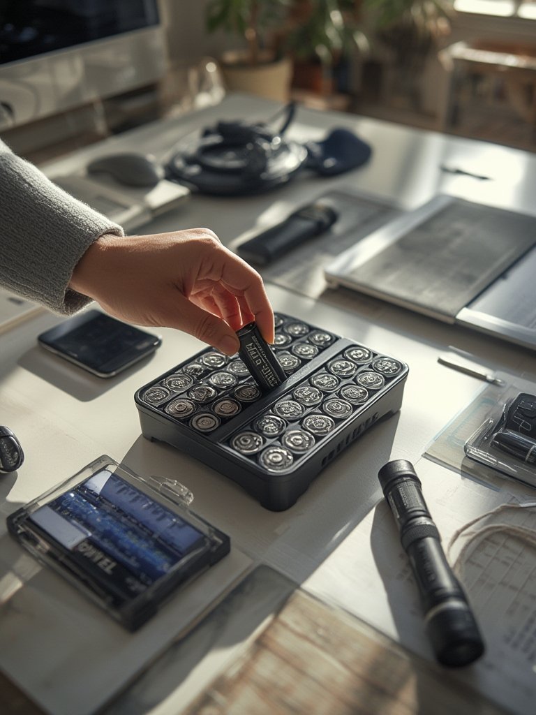 battery organizer in action