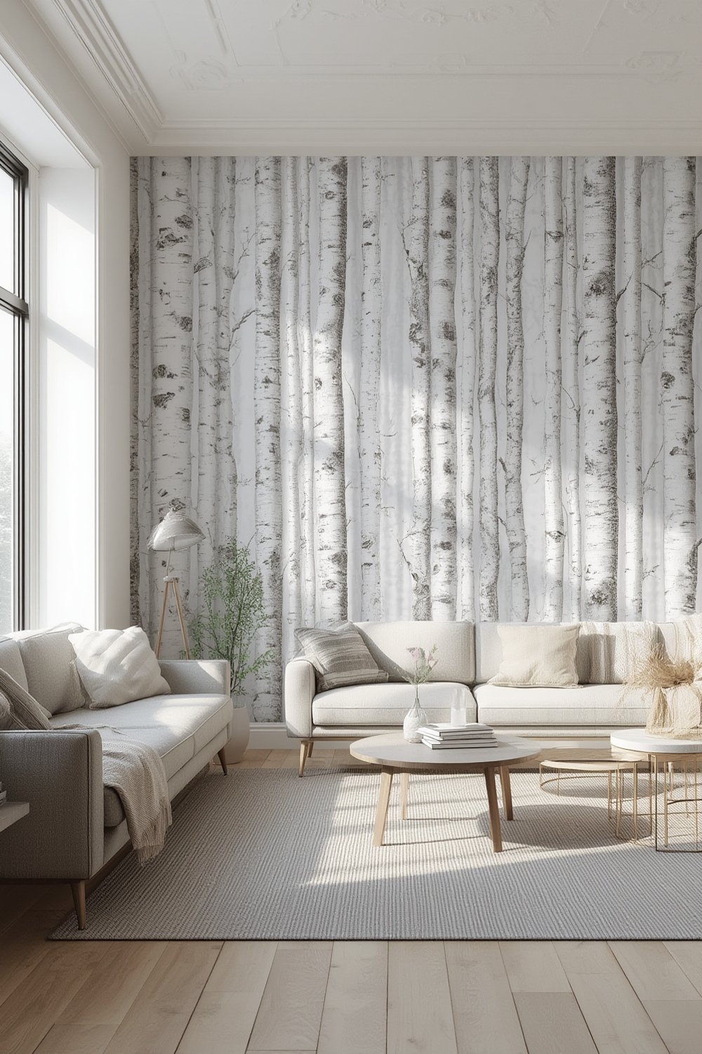 birch wallpaper product view