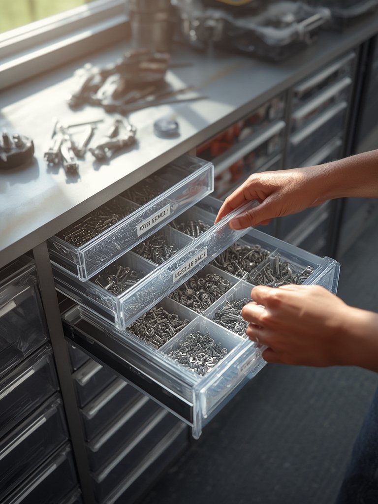 tool organizer in action