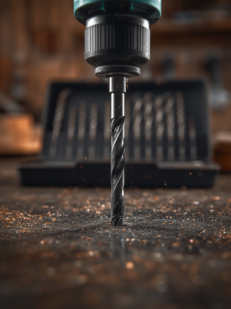 drill bits in action