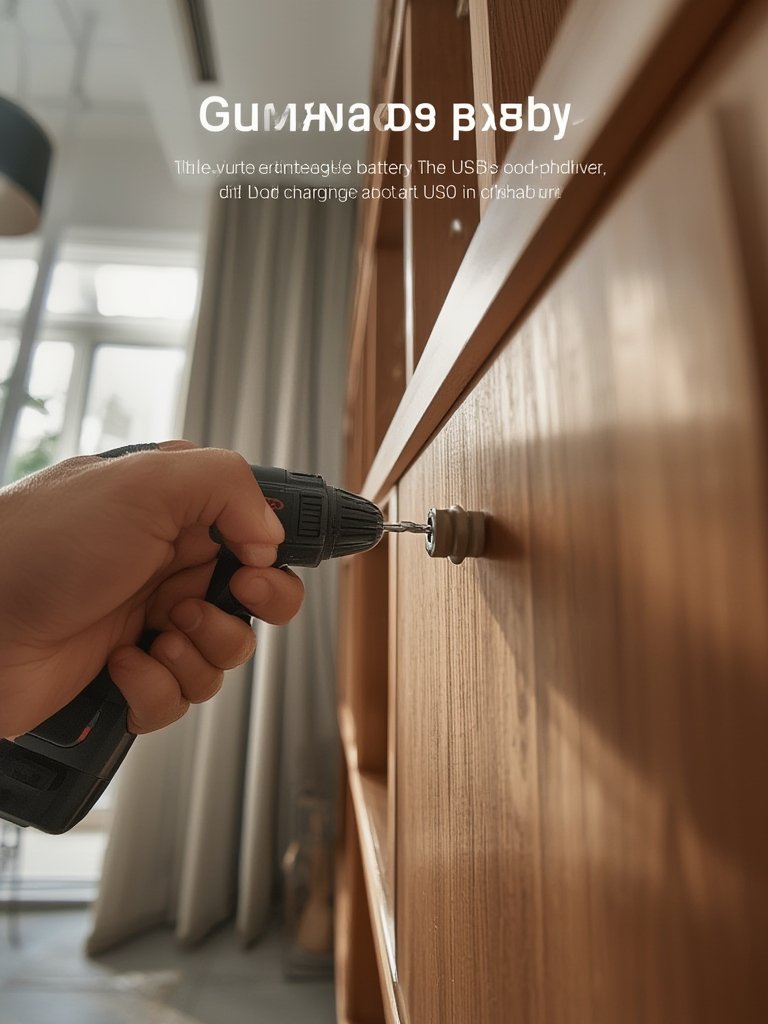 cordless screwdriver in action