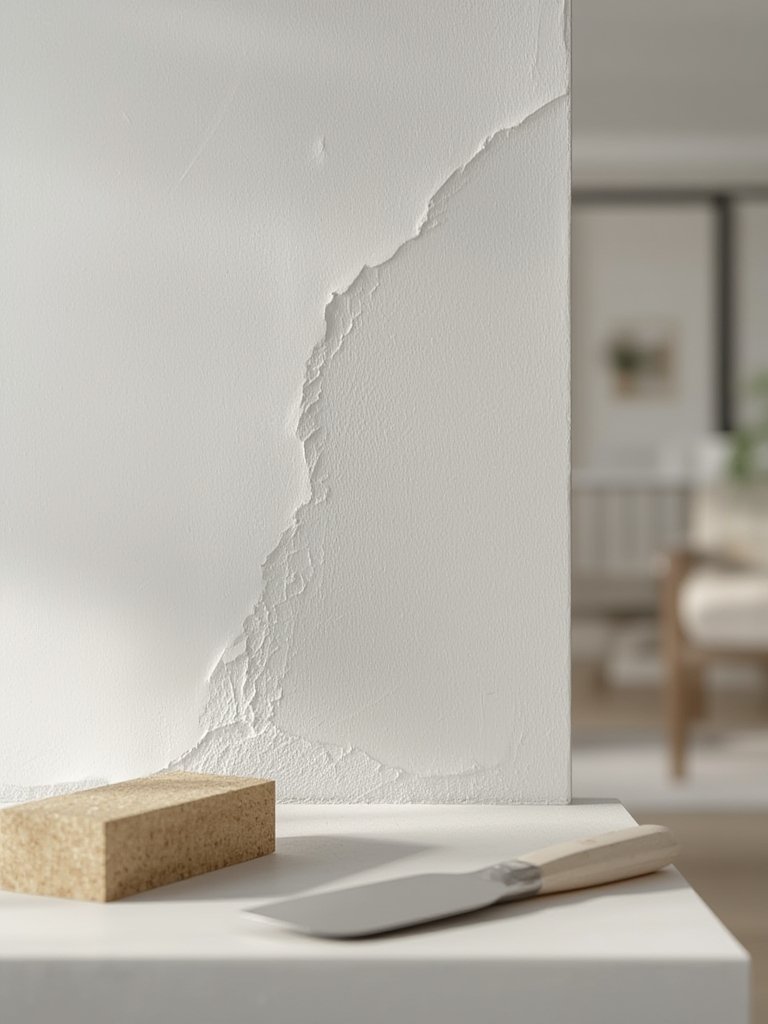 drywall spackling in action