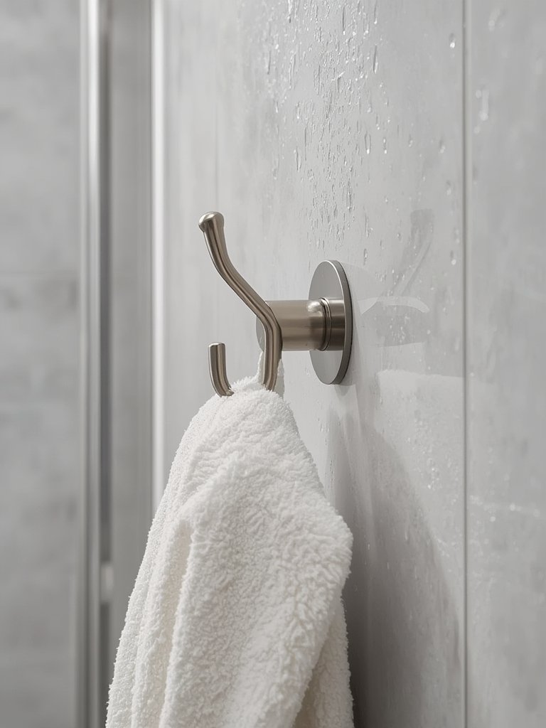 bathroom hook in action