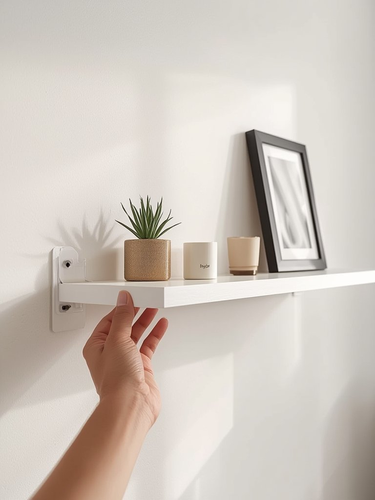 Floating shelves in action