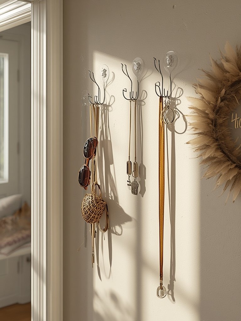 Adhesive Hooks: 10 Ultimate Secrets For Easy Organization In 2026 2 Adhesive hooks in action