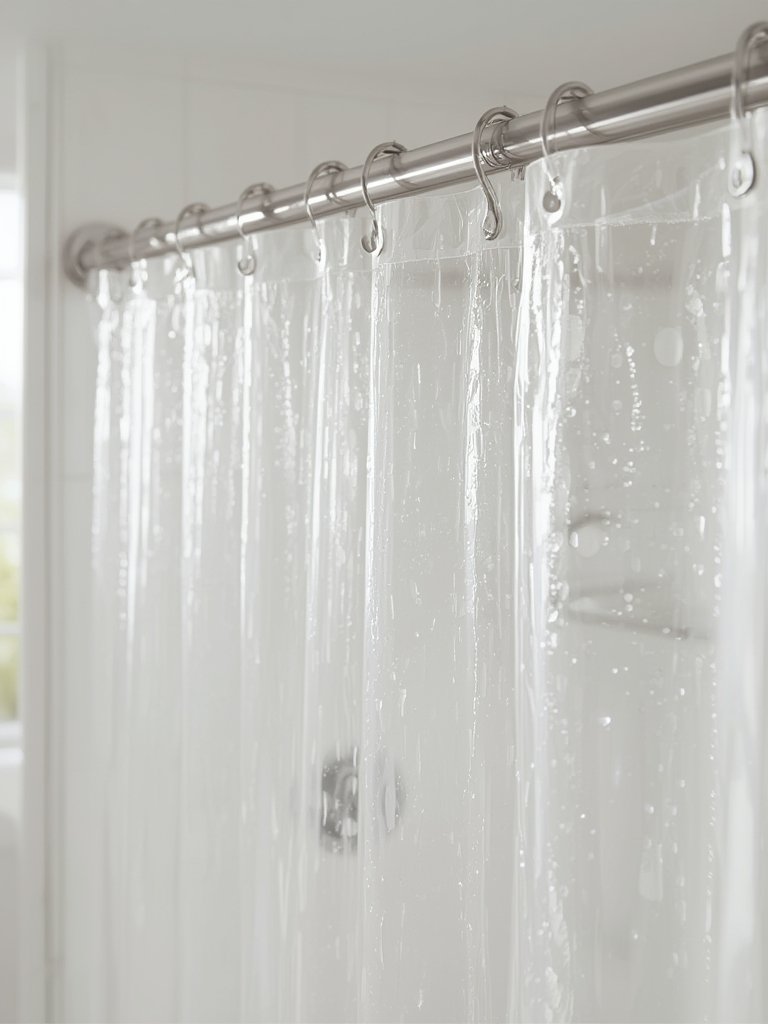 vinyl shower in action