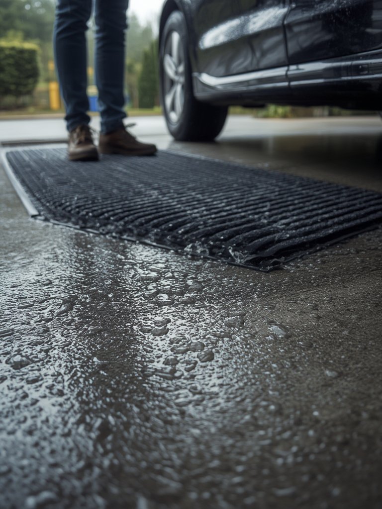 garage mat in action