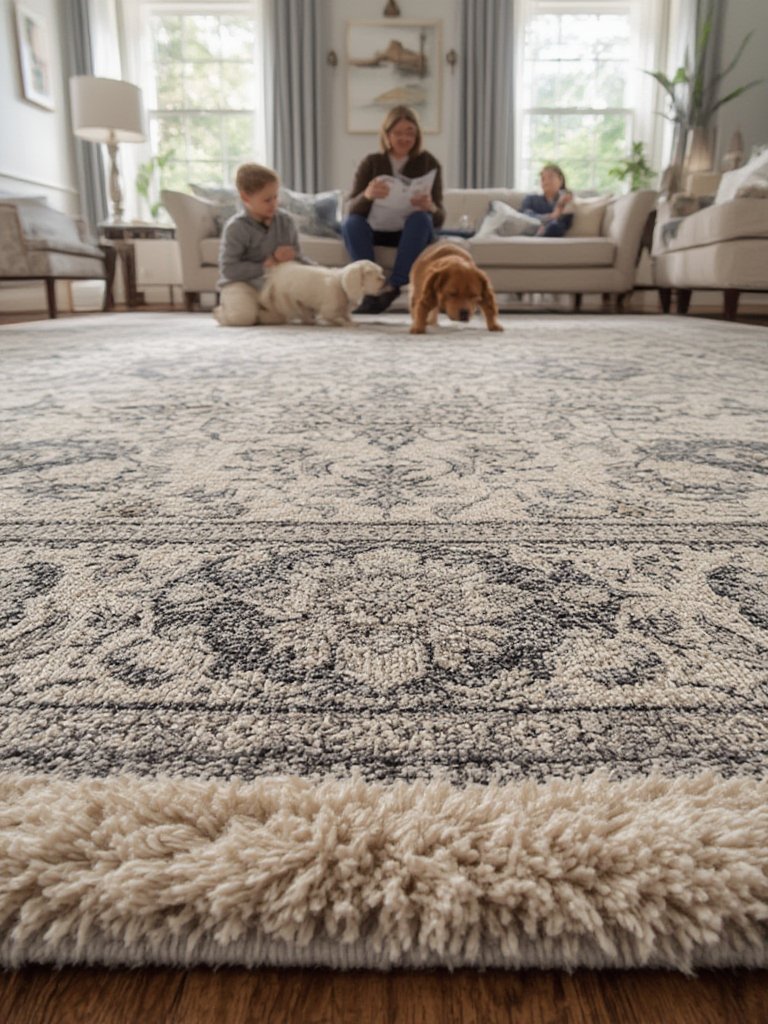 area rug in action