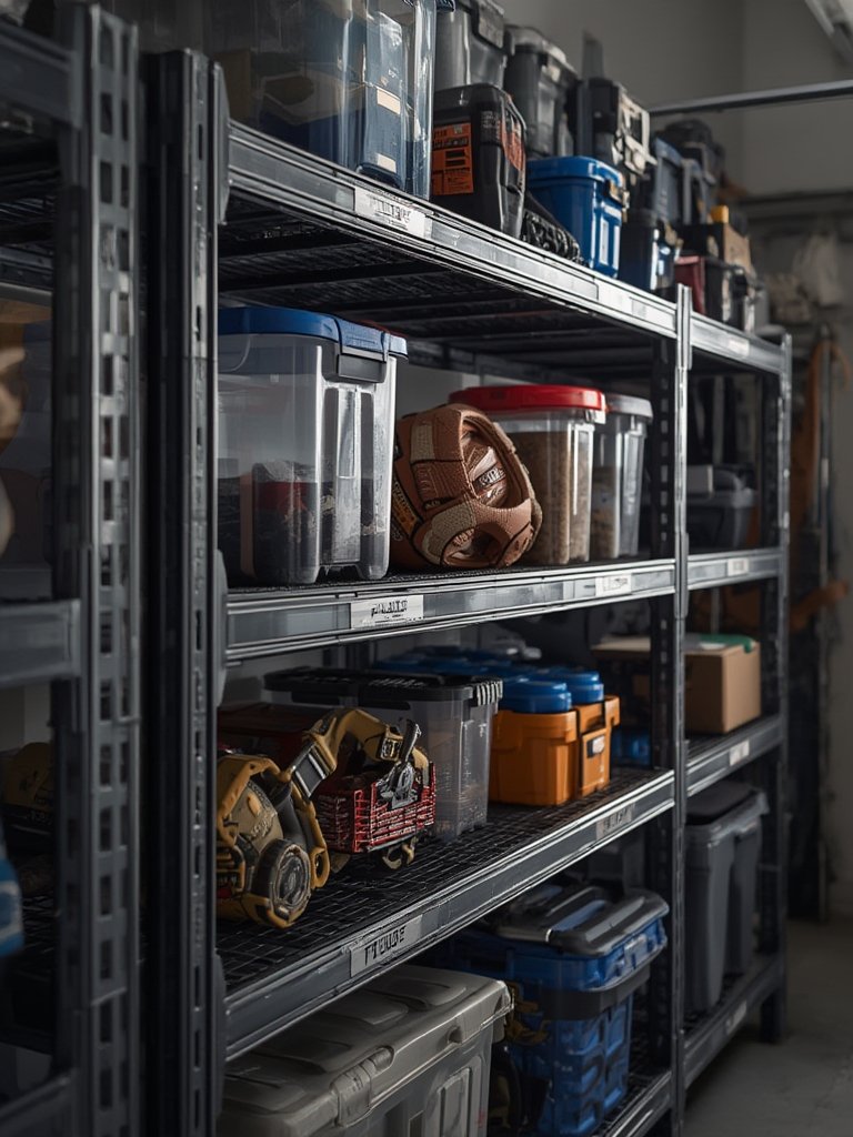 plastic shelves in action